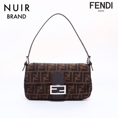 FENDI Zucca Mamma Bucket Handbag Brown WS6838