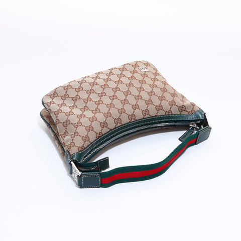 グッチ GUCCI GGキャンバス シェリーライン ハンドバッグ ブラウン WS6844