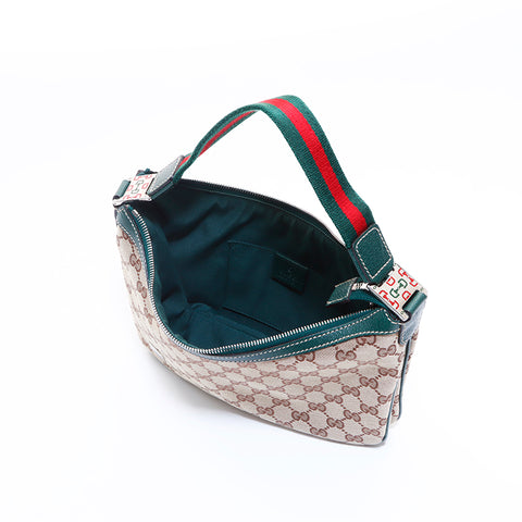 グッチ GUCCI GGキャンバス シェリーライン ハンドバッグ ブラウン WS6844