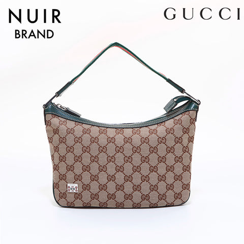 グッチ GUCCI GGキャンバス シェリーライン ハンドバッグ ブラウン WS6844