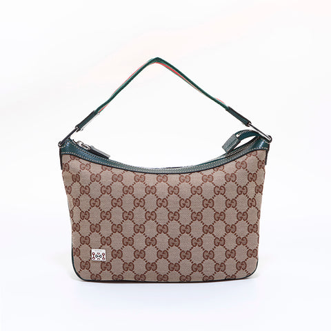 グッチ GUCCI GGキャンバス シェリーライン ハンドバッグ ブラウン WS6844