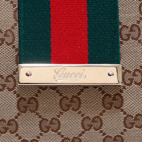 グッチ GUCCI GGキャンバス シェリーライン ハンドバッグ ブラウン WS6845