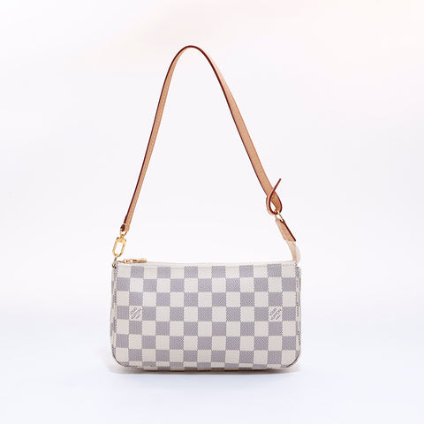 ルイ・ヴィトン LOUIS VUITTON ダミエ アクセソワール ハンドバッグ アイボリー WS6849