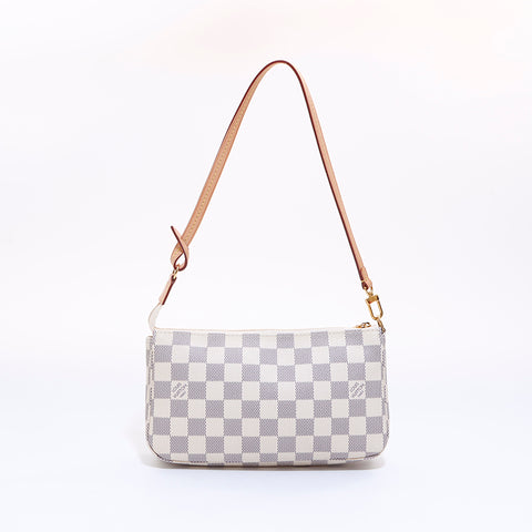 ルイ・ヴィトン LOUIS VUITTON ダミエ アクセソワール ハンドバッグ アイボリー WS6849