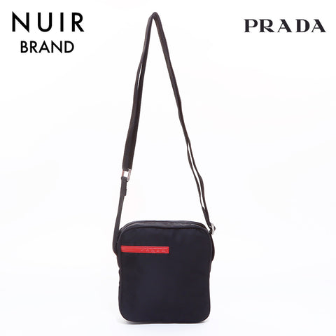 PRADA Nylon Sports Shoulder Bag Black WS6858