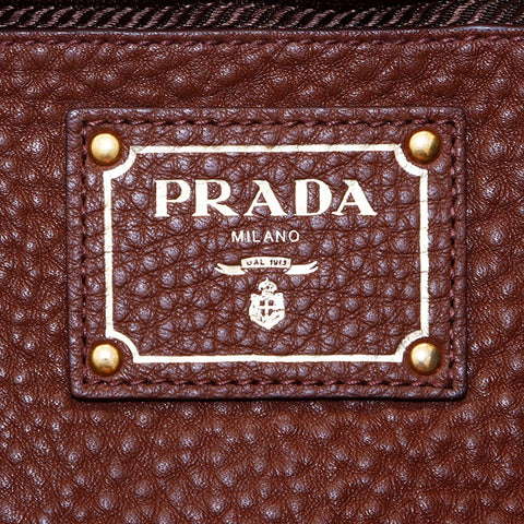 プラダ PRADA 2way レザートート トートバッグ ブラウン WS6859