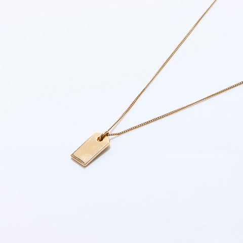 Christian Dior Logo Plate Collier Gold WS6871