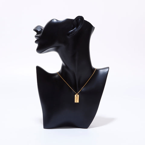Christian Dior Logo Plate Collier Gold WS6871