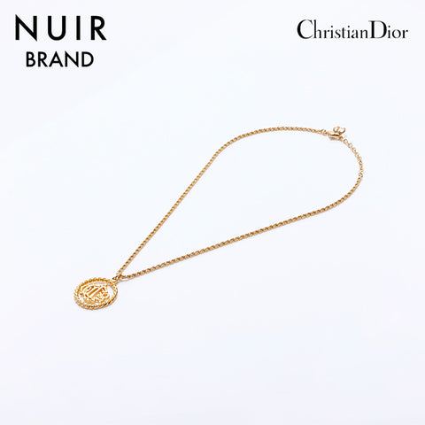 クリスチャンディオール Christian Dior ロゴ ネックレス ゴールド WS6879