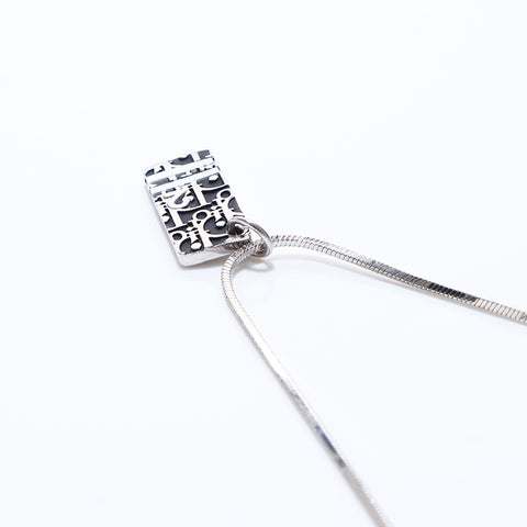 Christian Dior Trotter Necklace Silver WS6886