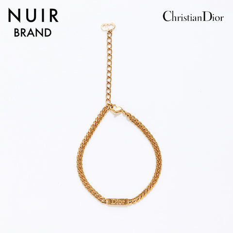 クリスチャンディオール Christian Dior ロゴ ブレスレット ゴールド WS6892