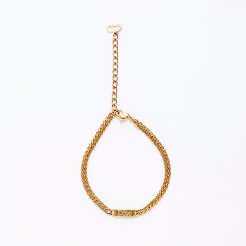 Christian Dior Logo Bracelet Gold WS6892