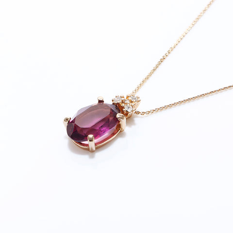 Christian Dior crystal Necklace Gold x purple WS6904