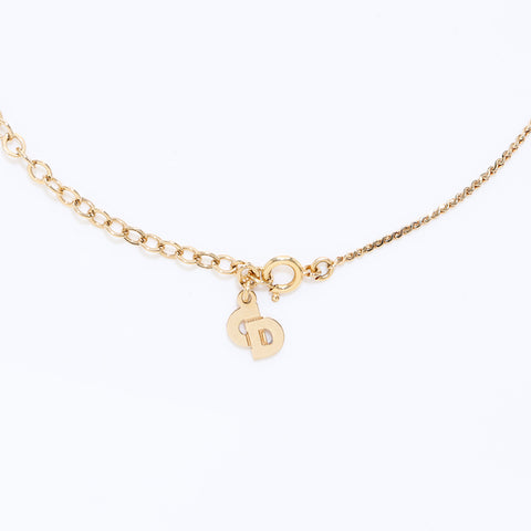 Christian Dior crystal Necklace Gold x purple WS6904