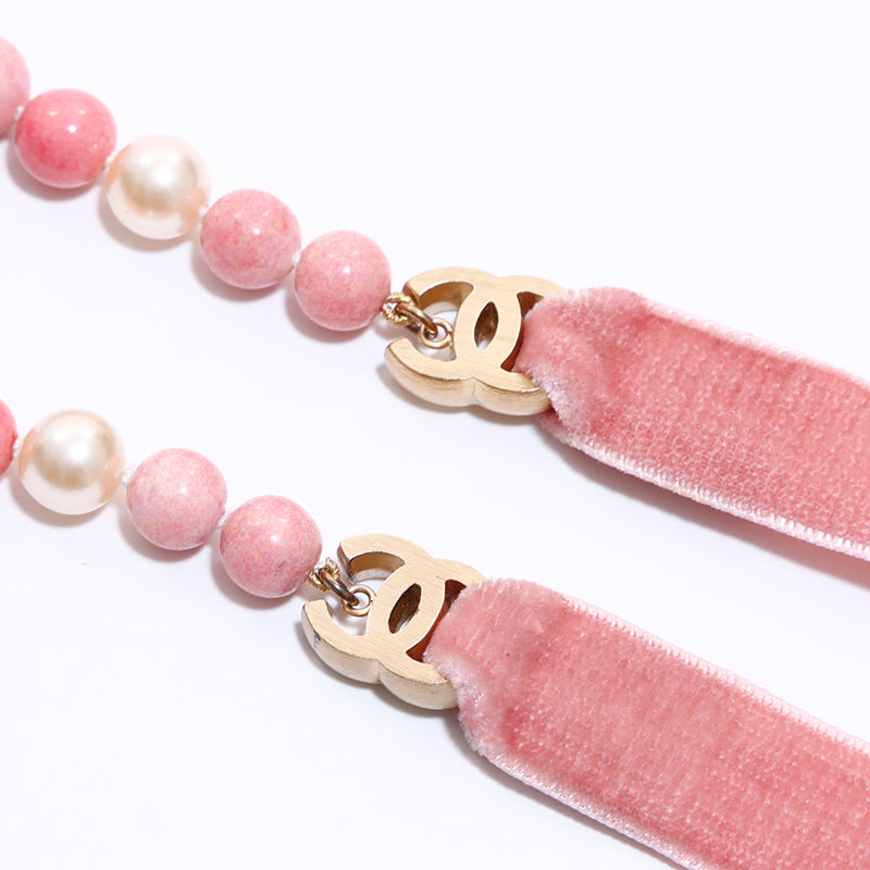 豪華★ピンクストーンがアクセント♪【CHANEL】ロングネックレス ロング ペンダント ネックレス - メタル、グラスストーン