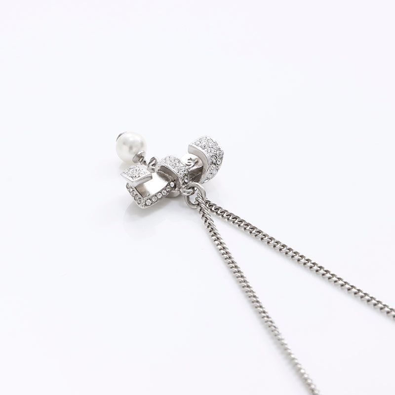 シャネル CHANEL ラインストーン ネックレス シルバー WS6928 – NUIR