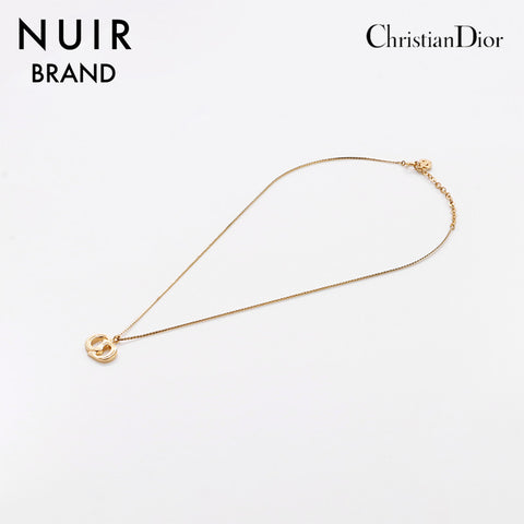 クリスチャンディオール Christian Dior CD ロゴ ネックレス ゴールド WS6935
