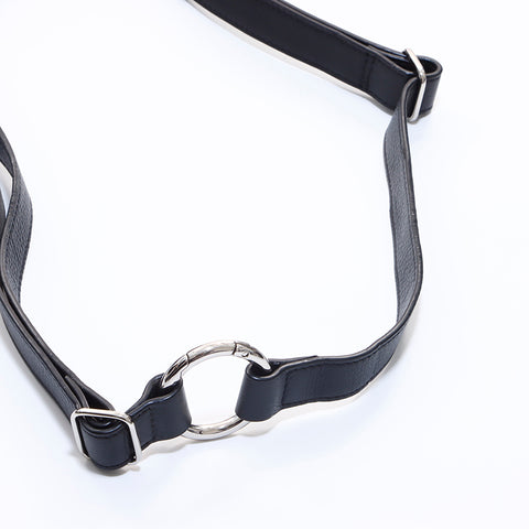 Gucci Gucci Guccishima皮革2向肩带黑色WS6955