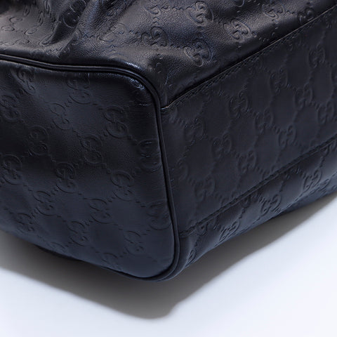 Gucci Gucci Guccishima皮革2向肩带黑色WS6955