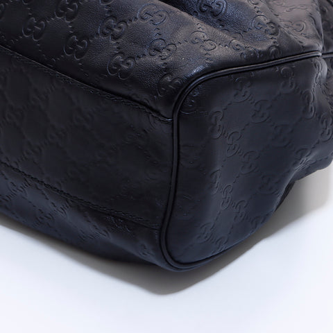 Gucci Gucci Guccishima皮革2向肩带黑色WS6955