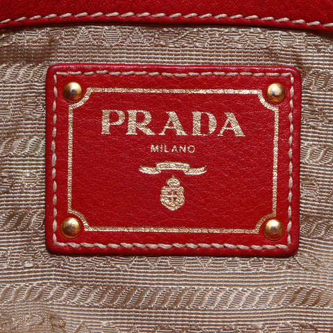 プラダ PRADA 2way ショルダーバッグ レッド WS6956