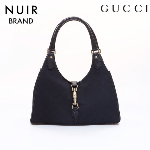 Gucci Jackie GG Canvas Shoulder Bag Black WS6958