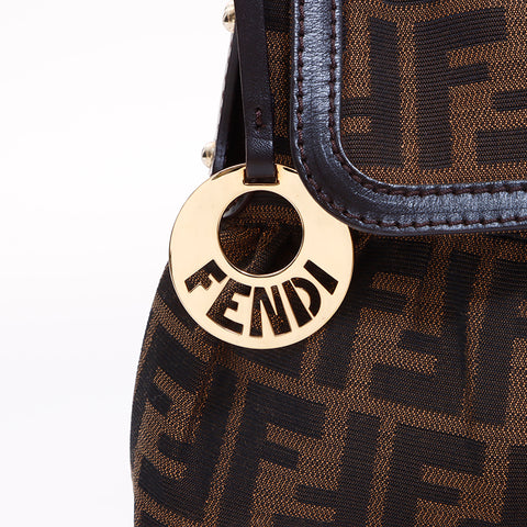 フェンディ FENDI ズッカ ショルダーバッグ ブラウン WS6959