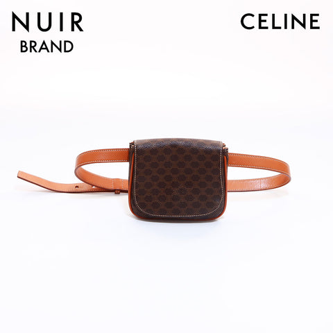 CELINE Macadam Belt Bag Shoulder Bag Brown WS6965