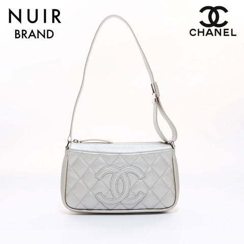 Chanel Deka Coco Matelasse Caviar Skin No. 10 Shoulder Bag Gold WS6978