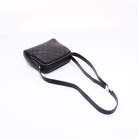 Chanel Deka Coco Matelasse Kaviar Haut Nr. 12 Umhängetasche Schwarz WS6979