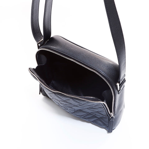 Chanel Deka Coco Matelasse Kaviar Haut Nr. 12 Umhängetasche Schwarz WS6979