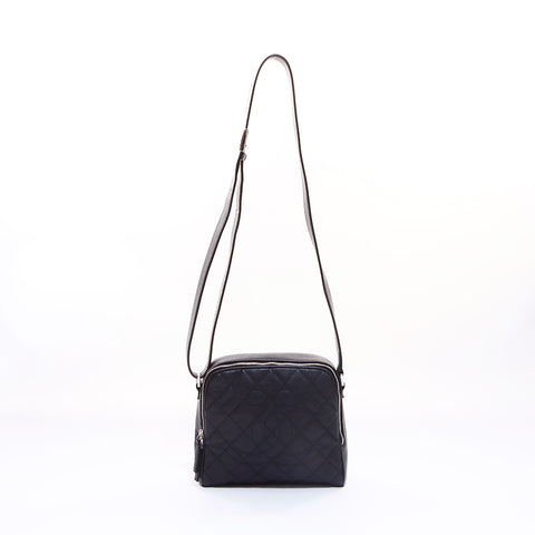 Chanel Deka Coco Matelasse Kaviar Haut Nr. 12 Umhängetasche Schwarz WS6979