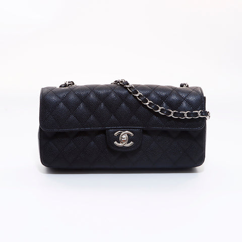 シャネル CHANEL ココマーク マトラッセキャビアスキン13番台SV金具 ショルダーバッグ ブラック WS6980