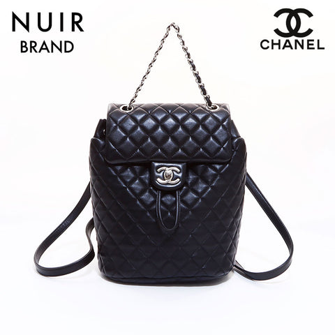 Chanel Coco Mark Matelasse No. 22 SV hardware backpack/daypack black WS6981