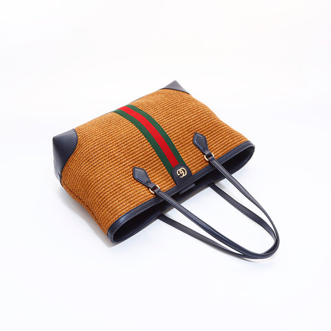 グッチ GUCCI カゴバッグ オフィデア ショルダーバッグ ブラウン WS6988