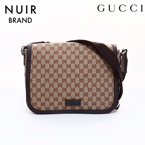 グッチ GUCCI GG キャンバス メッセンジャー ショルダーバッグ ベージュ WS6994