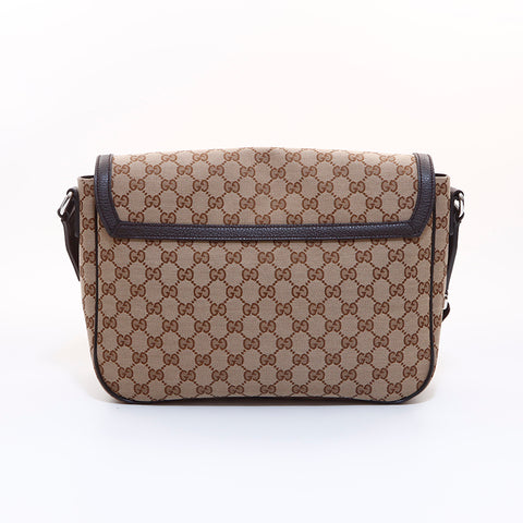 グッチ GUCCI GG キャンバス メッセンジャー ショルダーバッグ ベージュ WS6994