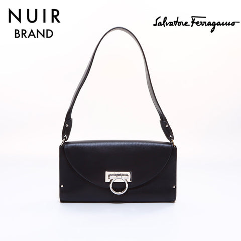 Salvatore Ferragamo Gancini Shoulder Bag Black WS7005