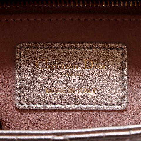 クリスチャンディオール Christian Dior マイ レディディオール メタリック ハンドバッグ ゴールド WS7013