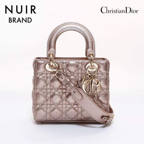 Christian Dior My Lady Dior Metallic Handbag Gold WS7013