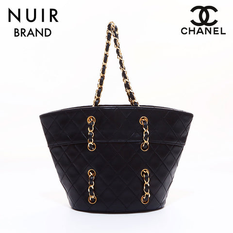 Chanel CHANEL Matelasse Chain Handbag Black WS7014