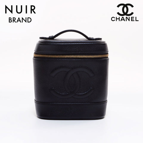 Chanel Caviar Skin Vanity Handbag Black WS7015