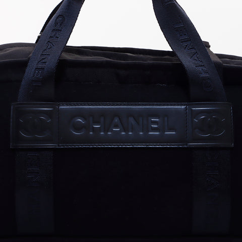 シャネル CHANEL ロゴ スポーツライン ボストンバッグ ブラック WS7022