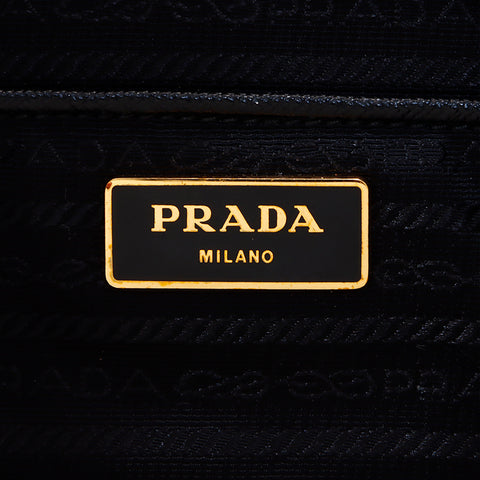 プラダ PRADA ロゴ サフィアーノ ハンドバッグ ブラック WS7023