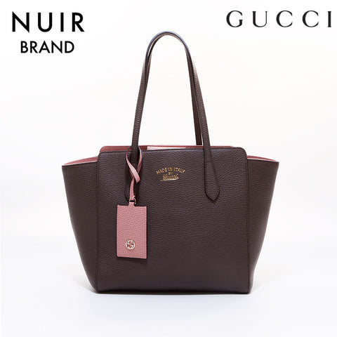 Gucci GUCCI logo handbag brown WS7028