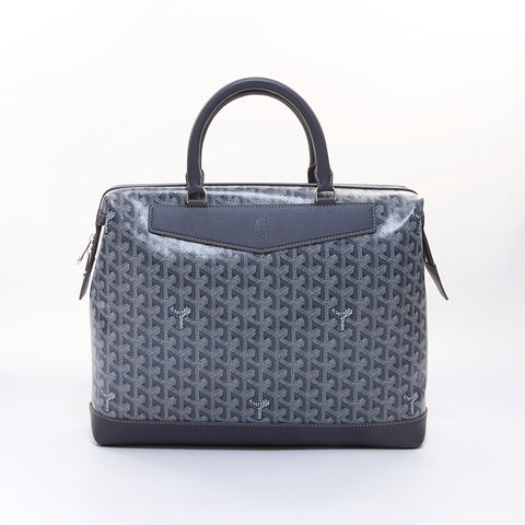 ゴヤール GOYARD ロゴ ハンドバッグ グレー WS7037