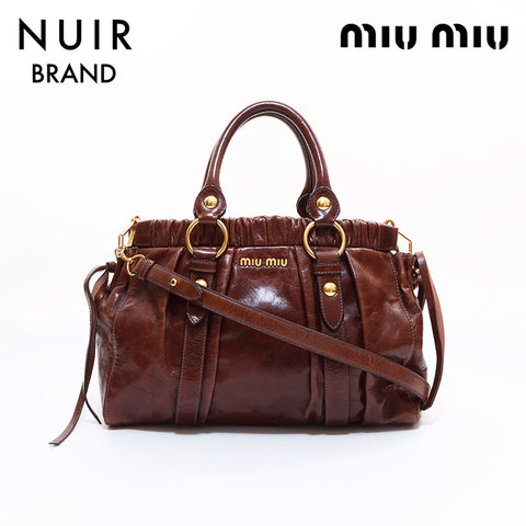 Miu Miu 2way handbag brown WS7038