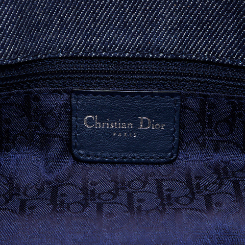 クリスチャンディオール Christian Dior カナージュ ハンドバッグ ネイビー WS7039