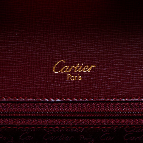 カルティエ CARTIER ケリー型 ハンドバッグ ワインレッド WS7041