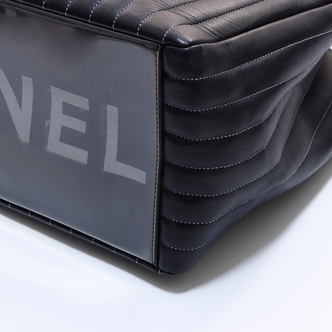 シャネル CHANEL 2005年 マドモワゼル トートバッグ ブラック WS7043